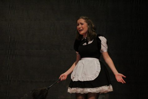 Eliza Elliott dressed up as a maid during the Fall production of 2019, Clue