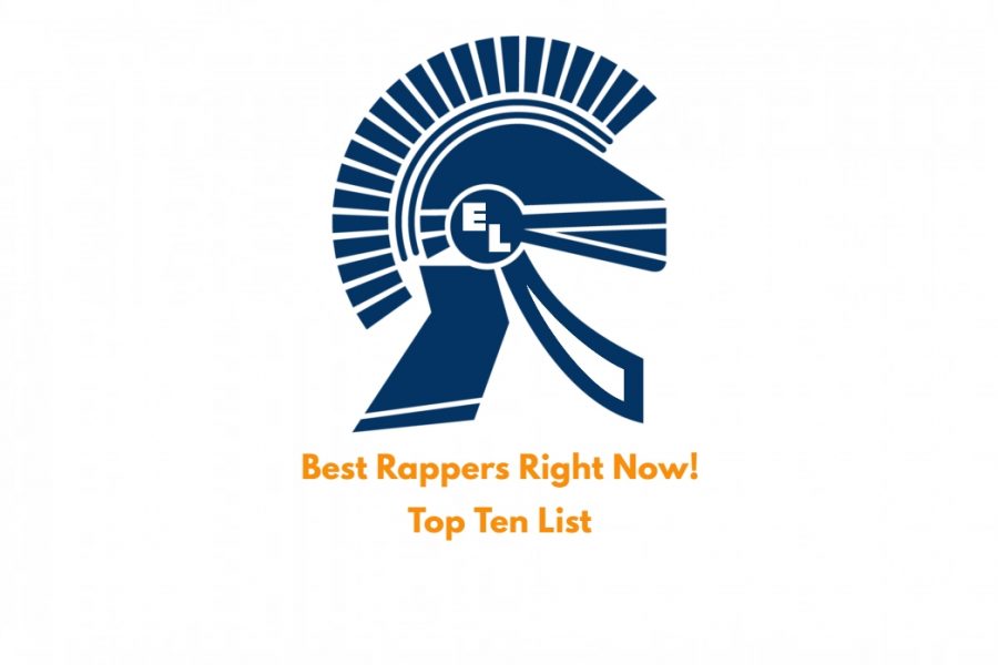 Trojan Logo above text saying Best Rappers Right Now! Top Ten List
