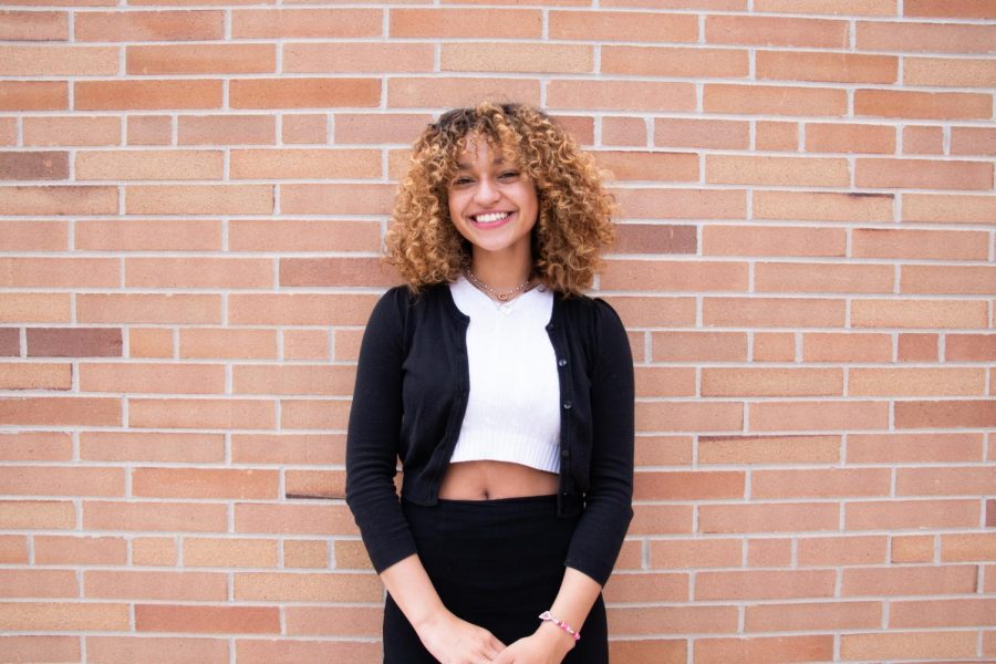 Anaiis Rios-Kasoga (12), pictured May 25 outside ELHS. Annais, as the student body president, will be giving the graduation speech this year. In a normal year, the speaker is chosen based on the merit of their speech by Student Congress. Photo by Aliyah Pratomo
