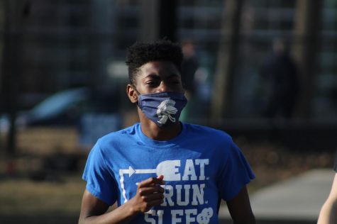 Jayden Page practices on the track on March 9.