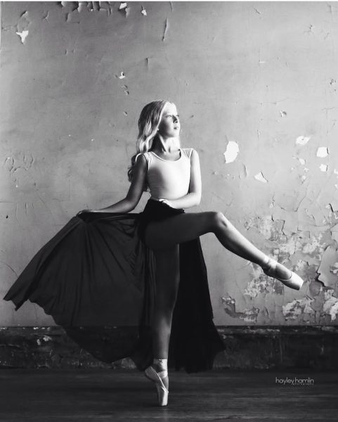 Nadia Pauly (9) poses during a ballet photoshoot. Pauly has been dancing since was three years old. 