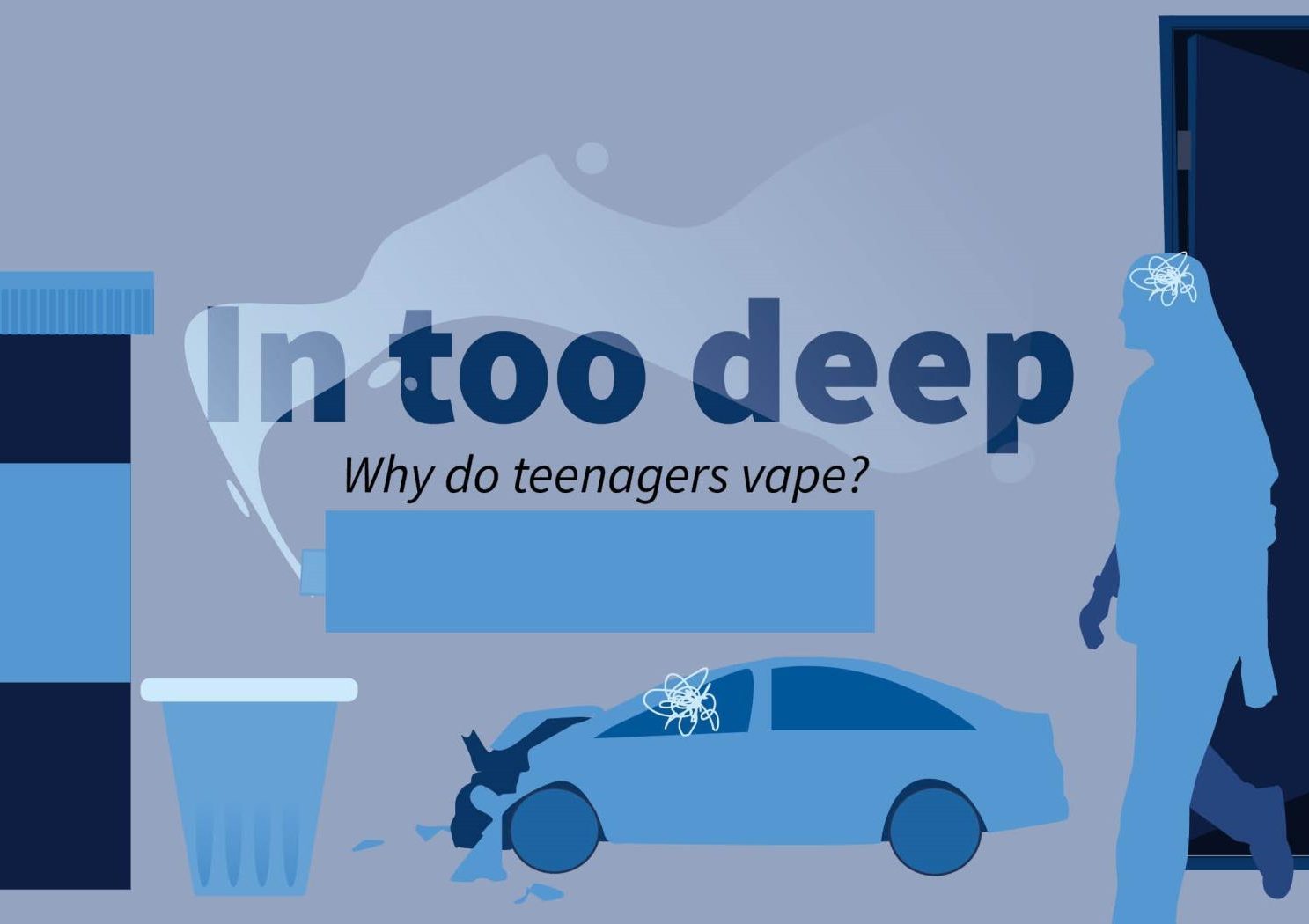A collection of illustrations that represent the numerous addictions of students and their outcomes.